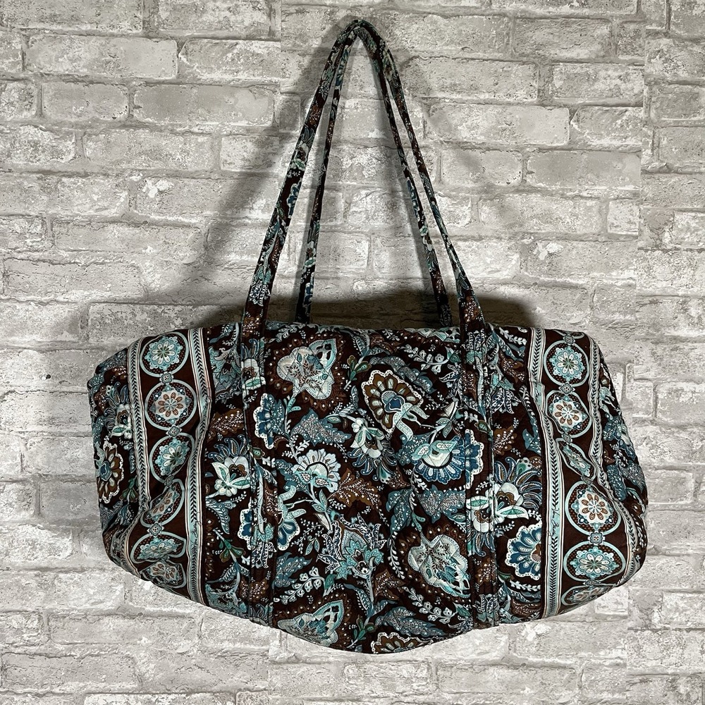 Vera Bradley duffel bag in the retired "Java Blue"